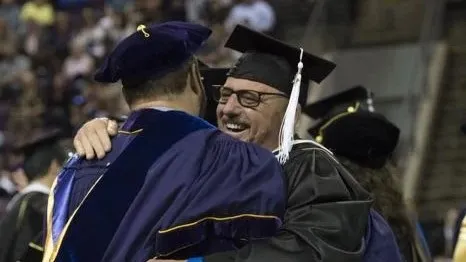 Psychology student at UCCS graduation.