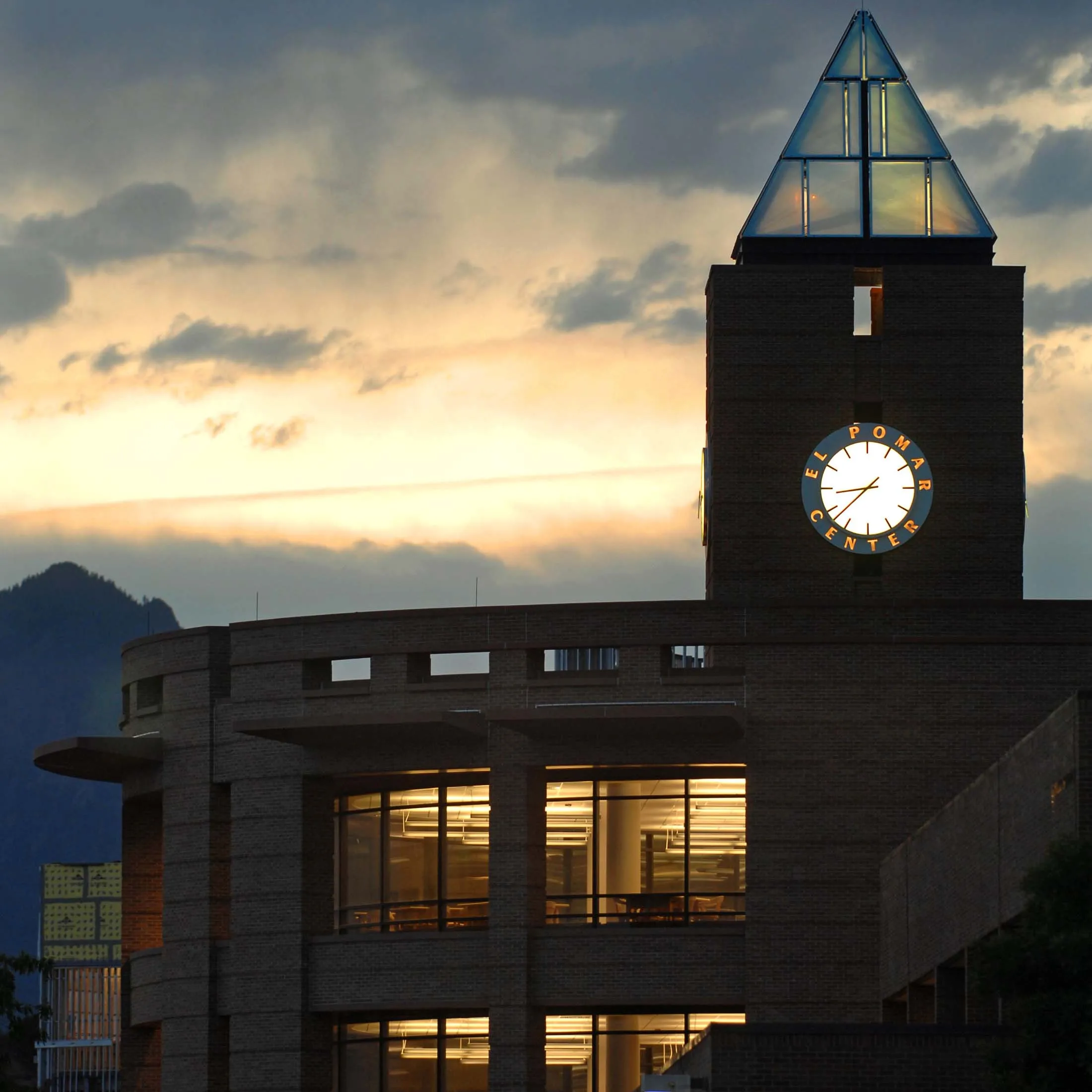 UCCS campus at sunset.